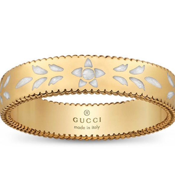 Gucci Jewelry - Gucci 18kt Gold and Enamel Icon Blossom Ring